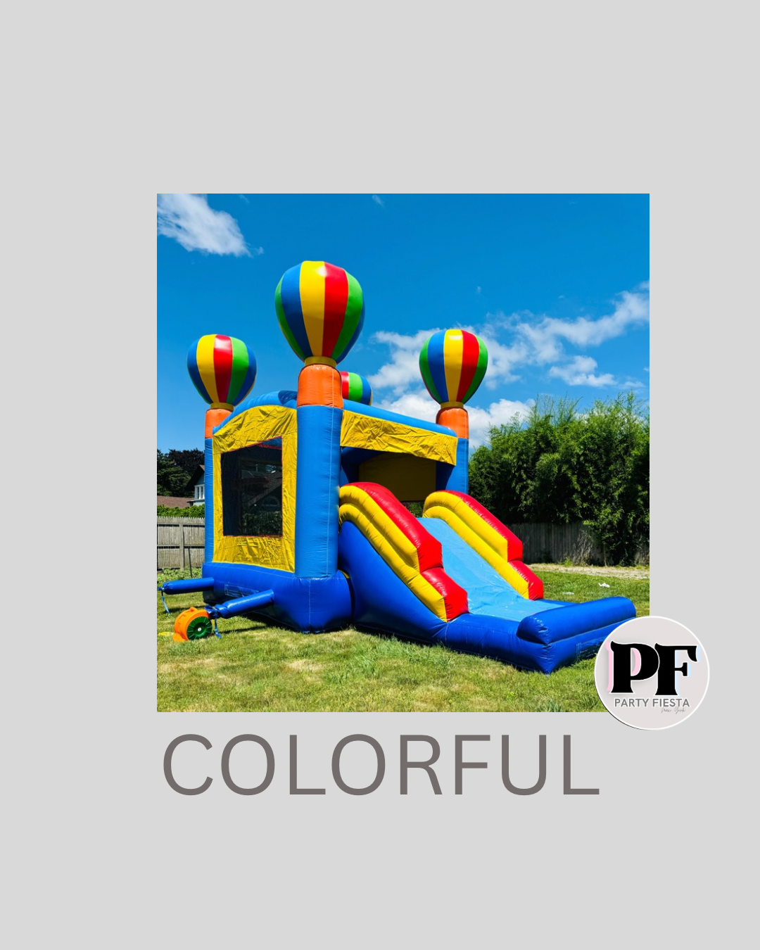 BOUNCE HOUSES WITH ATTACHED SLIDE